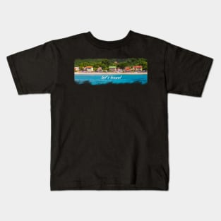 Sandy Beach on Sea Coast Kids T-Shirt